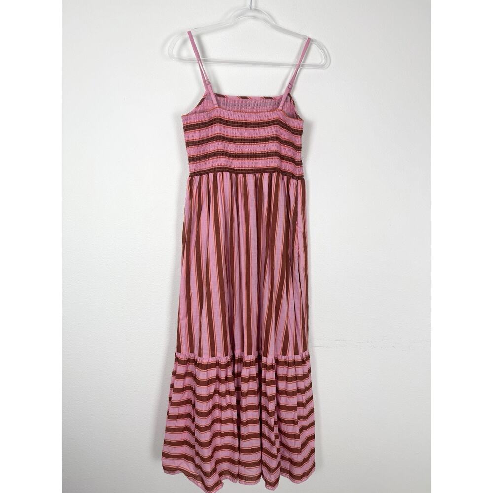 Kate Spade Maxi Dress Calais Stripe Smocked Pink Red $348 Womens M - Picture 11 of 14